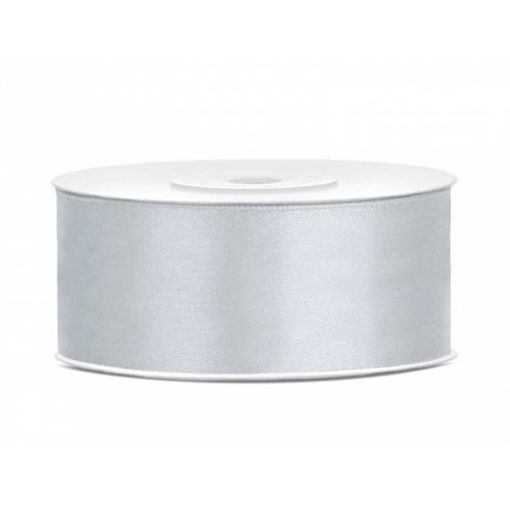 Picture of SATIN RIBBON SILVER 25MM PER METRE